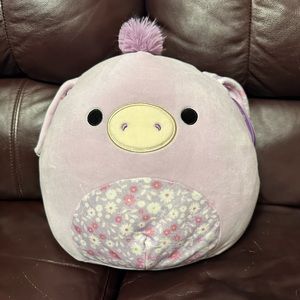squishmallow Delzi Easter purple cow, 12 inches